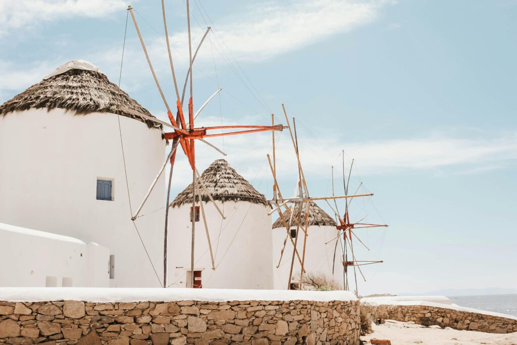 Mykonos, among the best Greek islands, is famous for its iconic, picturesque windmills.